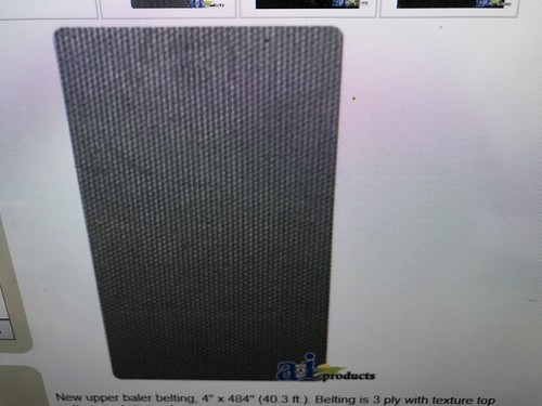 John deere baler upper belt for model 510 width is 4 inches length is 484 inches