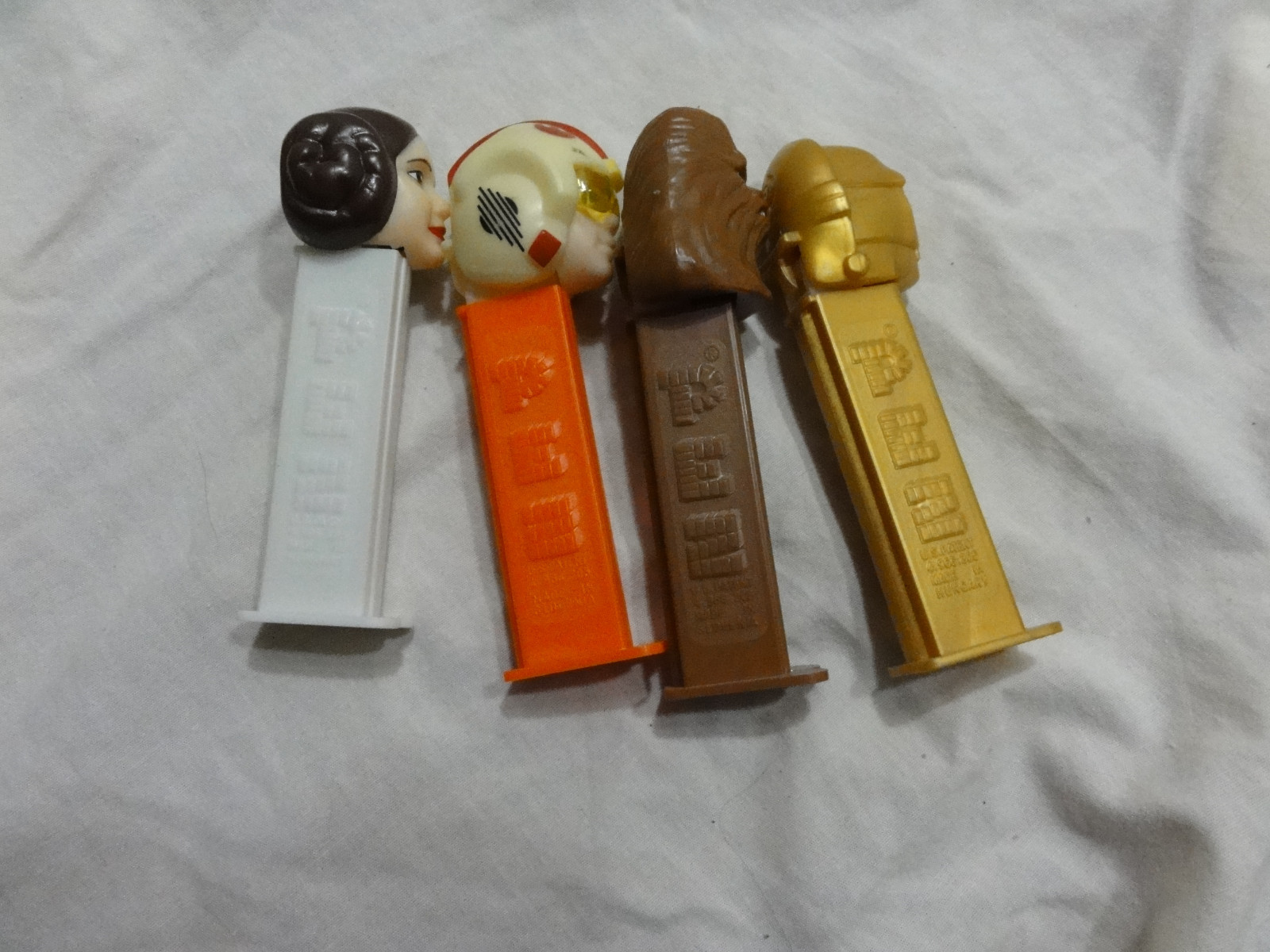 Pez Lot 4 STAR WARS Princess Leia, Luke Skywalker, Chewbacca Issue A, C3PO