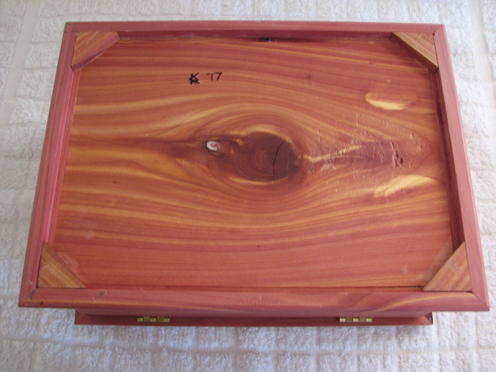 LEADED STAINED GLASS ROSE WITH CEDAR JEWELRY BOX MADE IN USA