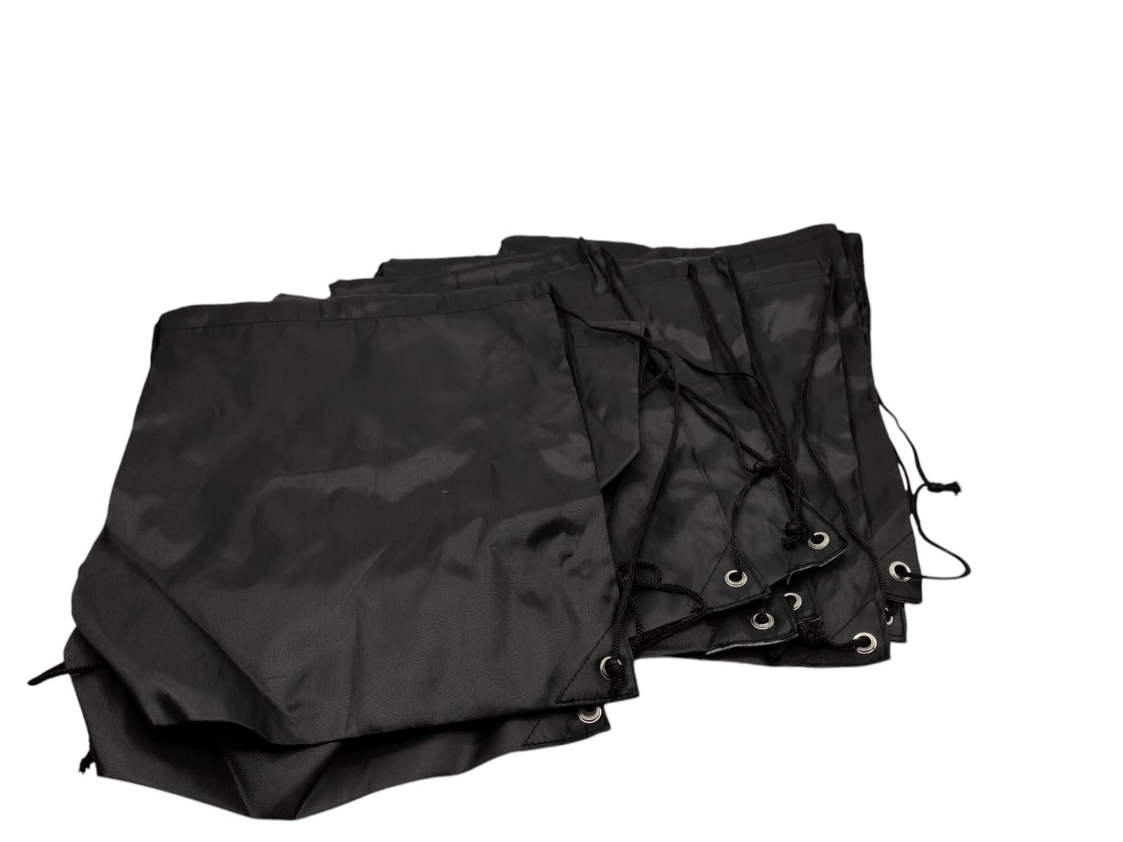 FEPITO 12 Pack Rucks�cke mit Kordelzug Riemen Tasche Schwarz