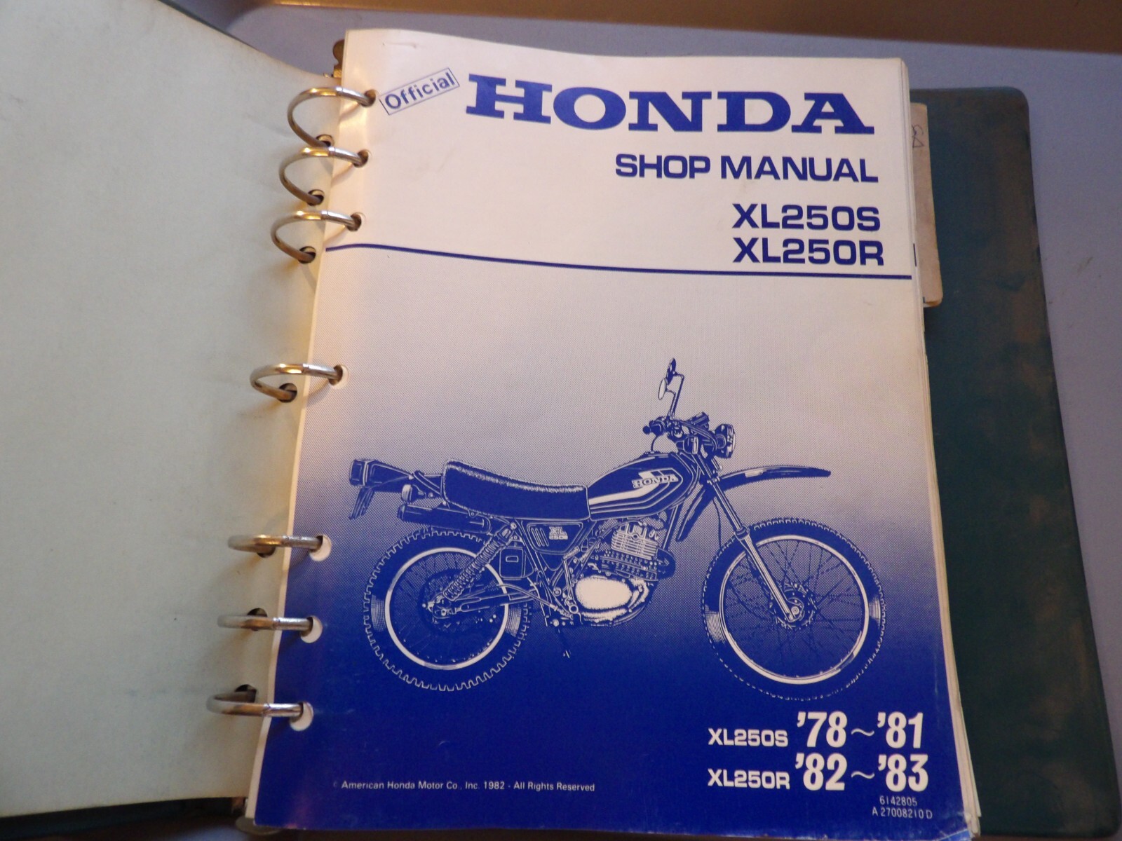 ホンダ XL250S ＆ XL250R サービスマニュアル 2冊セット HONDA XL250S 78-81/ XL250R 82-83 Factory Genuine Shop