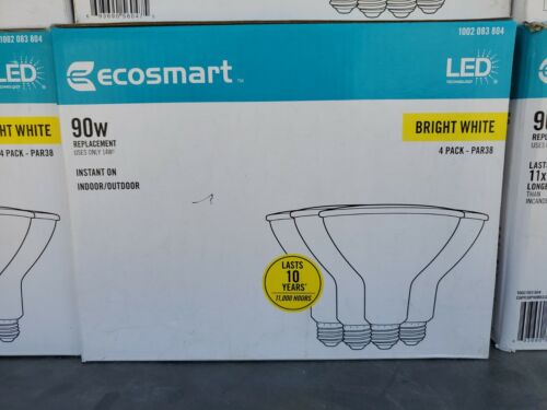 Ecosmart 90 Watt Bright White LED flood light bulbs, 4 pack