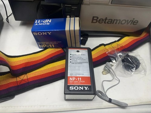 Vintage Sony BMC-110 Betamovie Camera AC-M110 Power Adaptor NP11 Battery