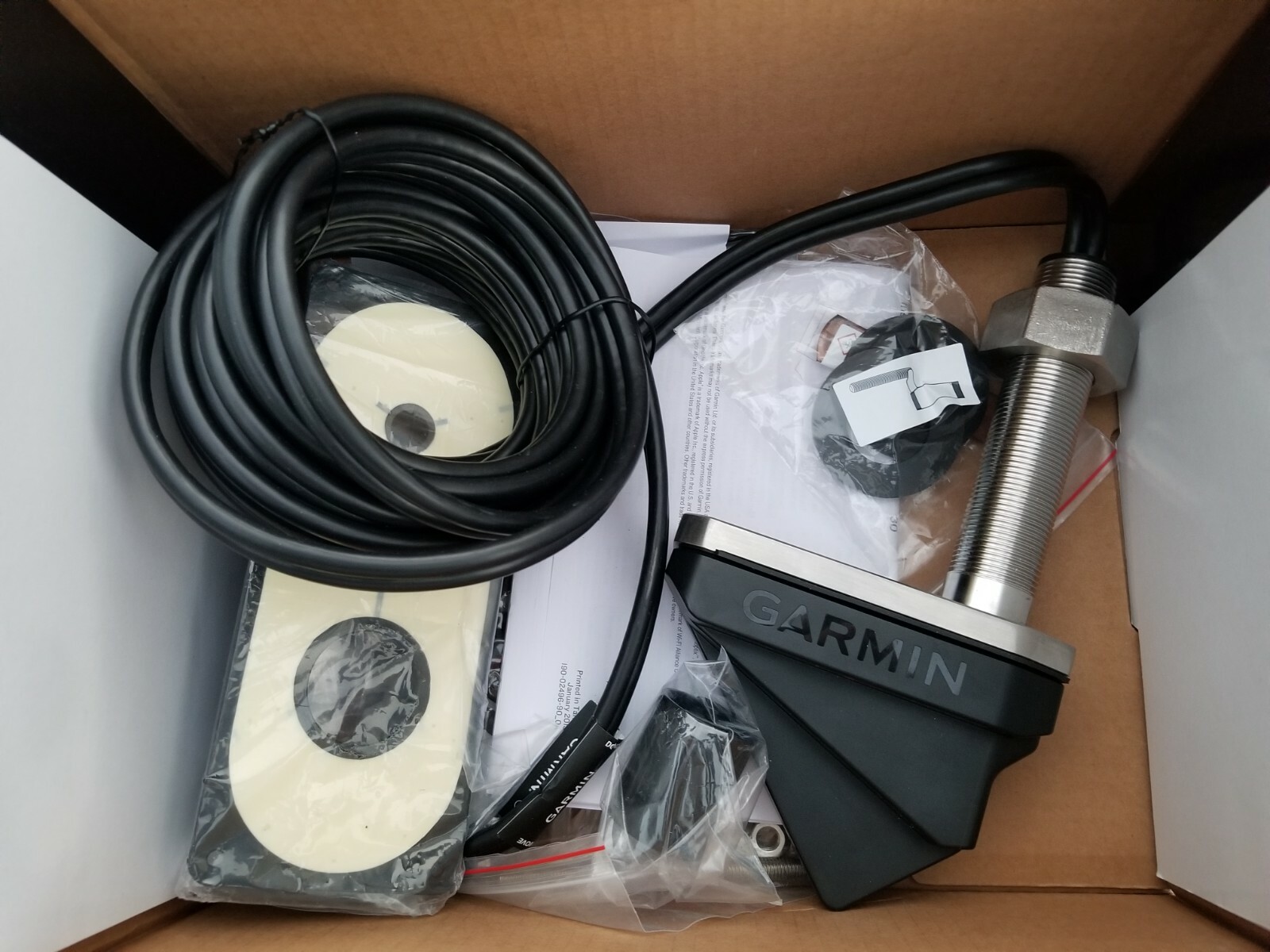 Garmin LiveScope transducer LVS32 thruhull PanOptix new with fairing