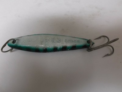 Older Straggler Saltwater Iron Jig,4.75/",4oz Blue White