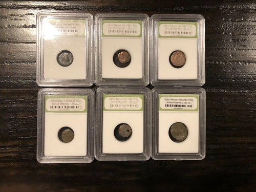 Group Lot of 30 Slabbed Ancient Bronze Coins Roman Greek and Spanish Pirate