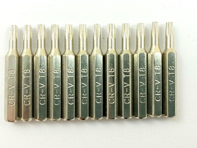12X T8 Screwdriver 4mm Mini Hex Bits Closeout Lot Quality Micro Tips Torx