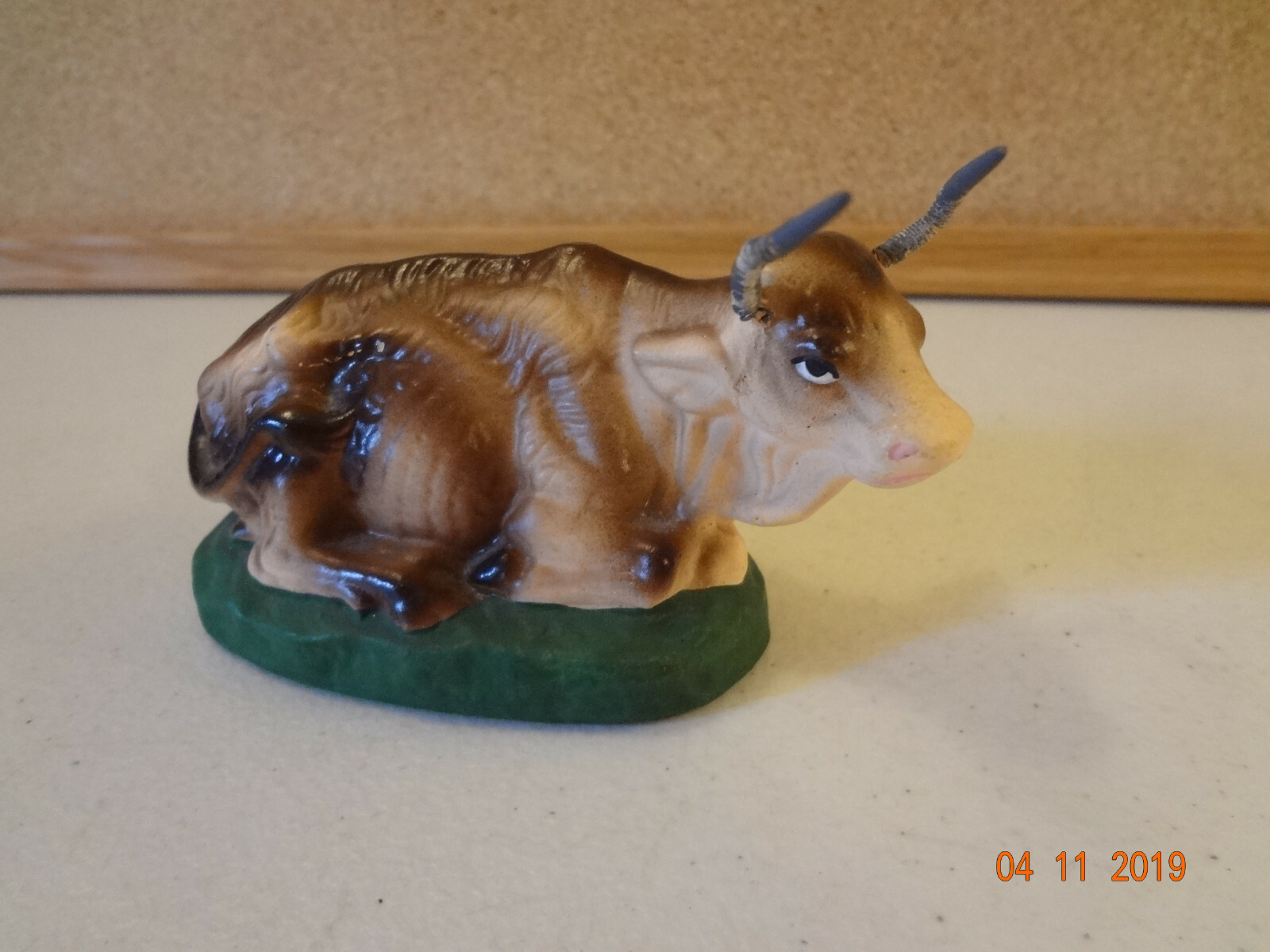 Vintage Cow Bull Nativity Scene Animal Figurine - Made in Japan