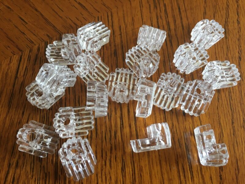 20 x Ultra Clear Mirror Wall Mounting Clip Bracket 1/4" or 3/16/" or 1/8" thick