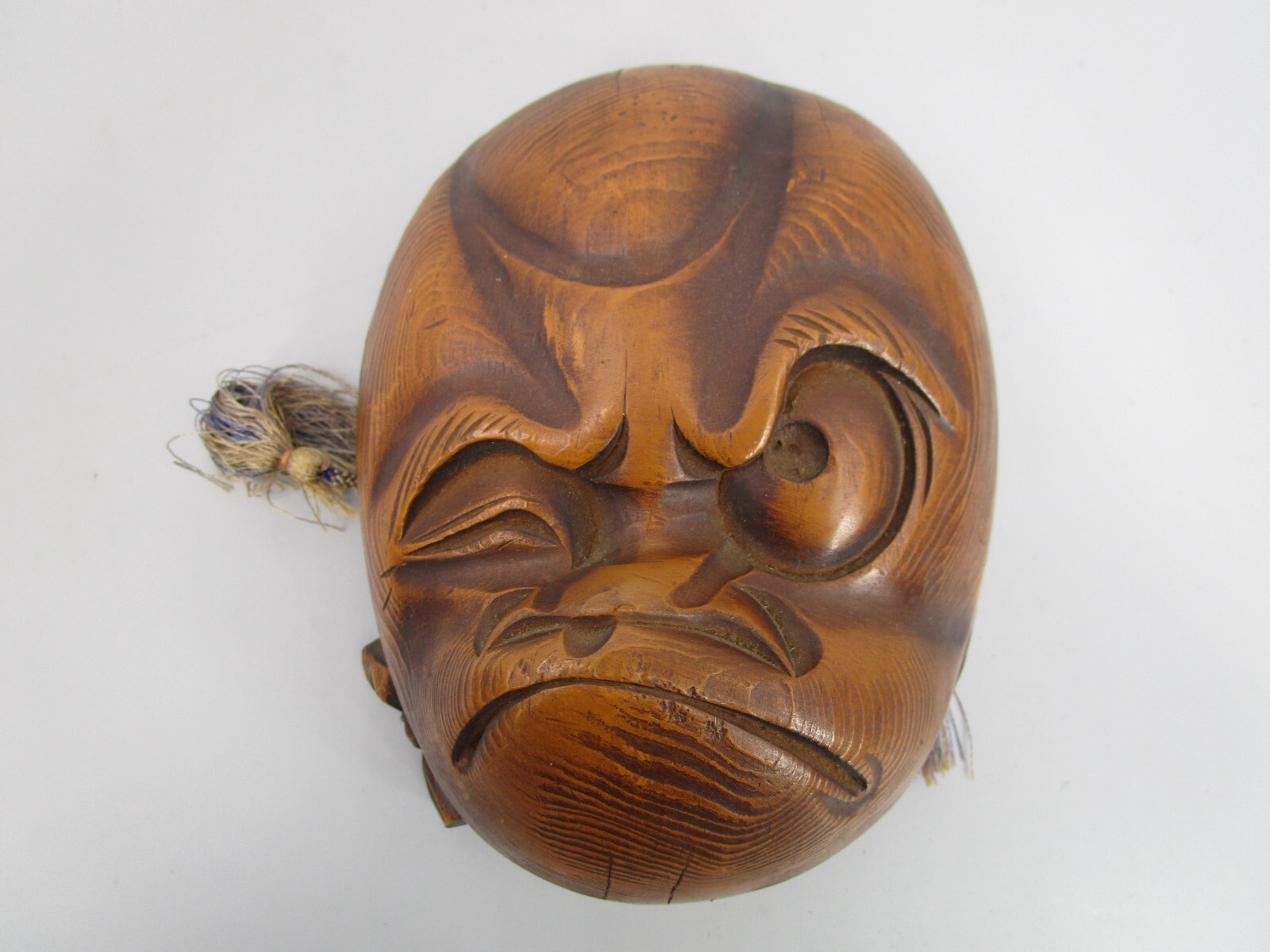 彫刻・オブジェ Wooden Noh Mask Y3600 NOH MASK Ikkaku Sennin wood carving signed Japan