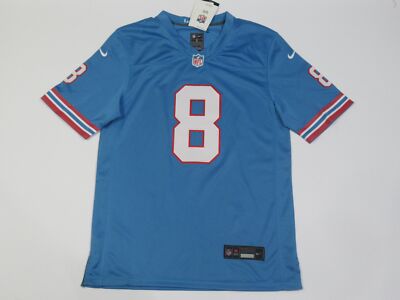 Will Levis #8 Tennessee Titans Oilers Throwback Alternate Jersey Light Blue