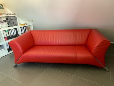 Rolf Benz Ledersofa 322 3 Sitzer Couch Rot Guter Zustand Gebraucht Ebay