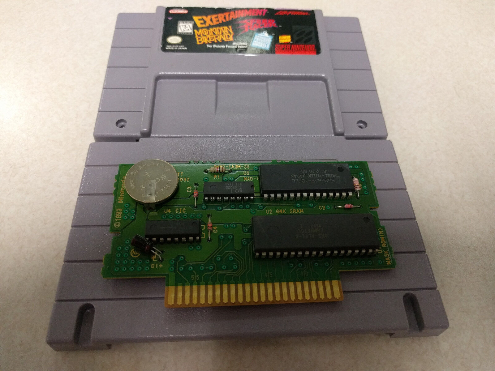 SNES Exertainment Mountain Bike Rally Speed Racer SUPER SNES Exertainment Mountain Bike Rally Speed Racer SUPER