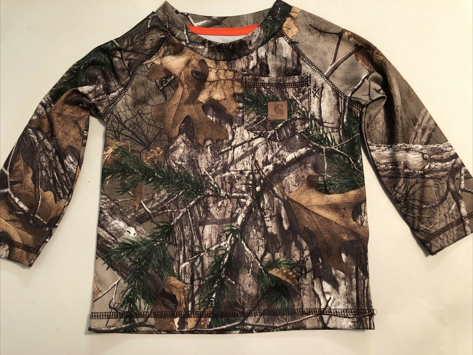Carhartt Realtree Camo Camouflage Hunting Top Shirt Sz 12 m
