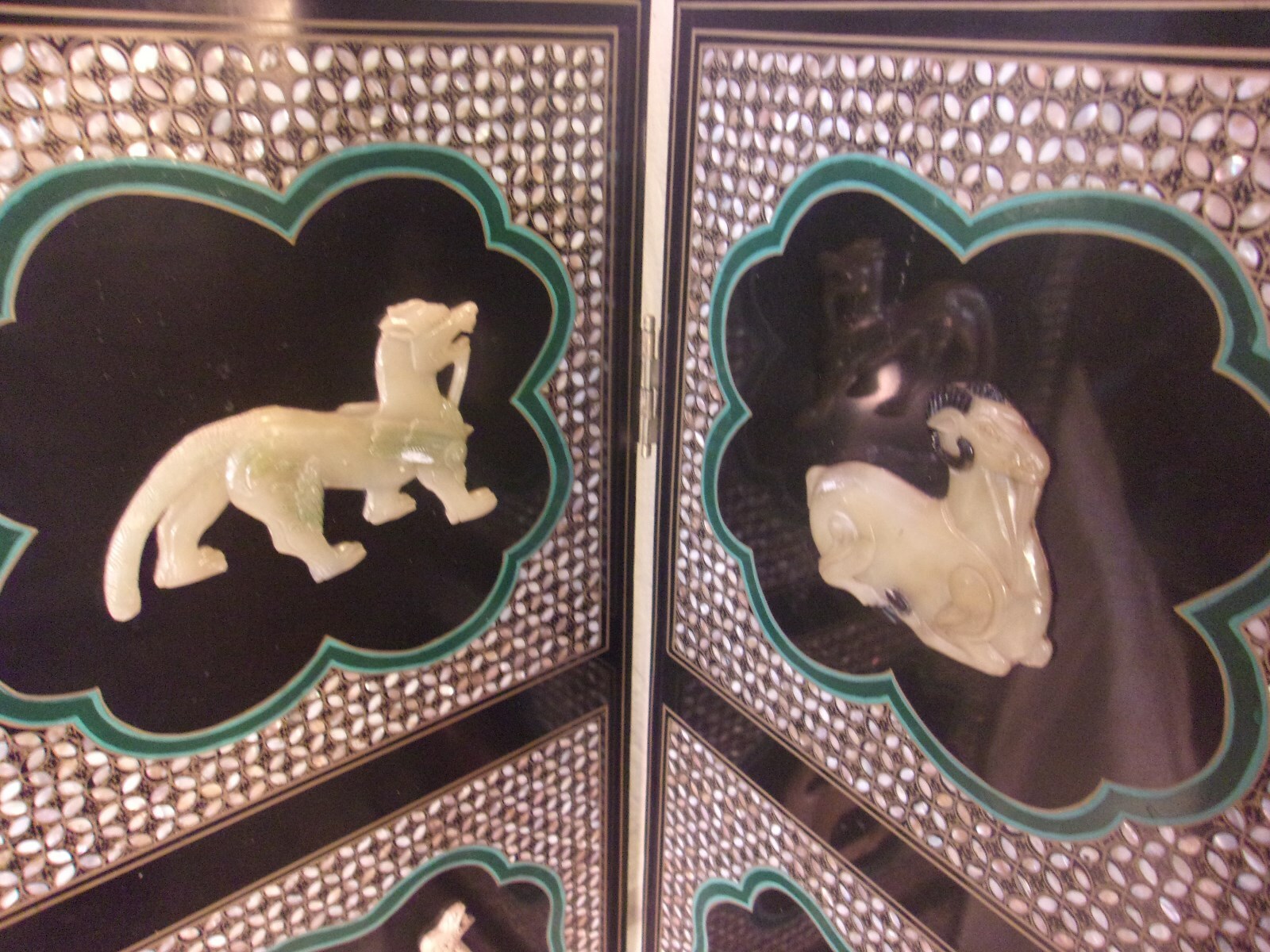 Mid century ASIAN folding room screens/divider 15x48x1