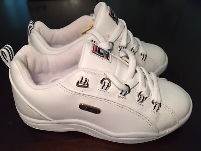 FILA INF EXCHANGE UD SMOOTH Sizes 4,5,7.5,10 White Lace Up Kids Youth Sneaker