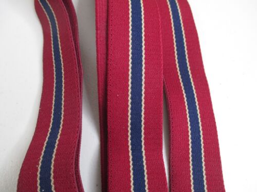 Vintage Cas West Germany Red Stripe Suspenders Braces