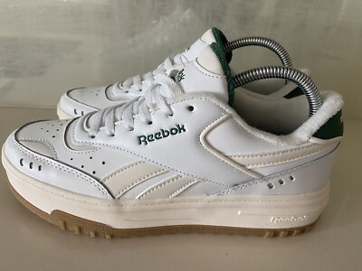 Reebok Women's Club C Vintage Retro Style Sneaker White/Green GALAXY11 Size 9