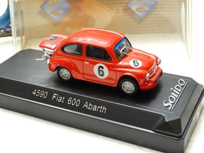 FIAT 600 ABARTH 6 SOLIDO N°4590 1/43 ROUGE ROSSO ITALIA die cast model