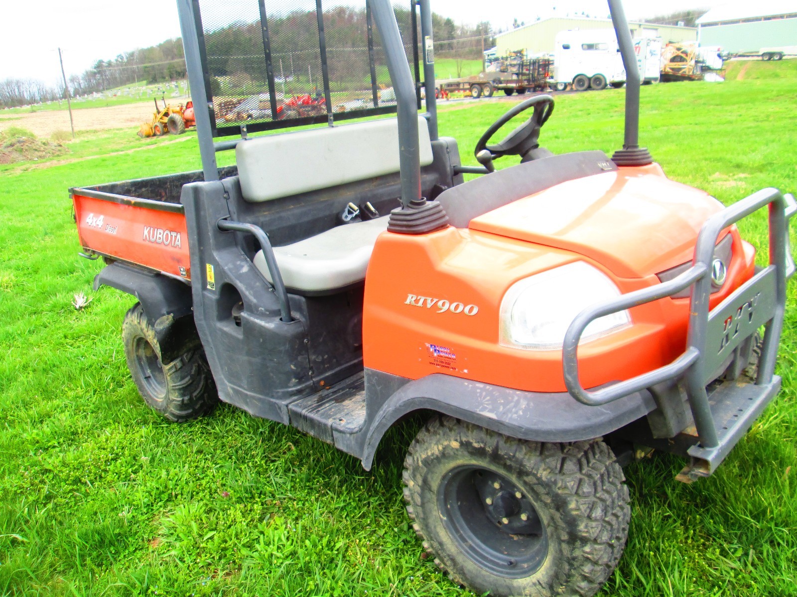 08 Kubota RTV900 Utility Vehicle Side by Side 4x4 Diesel 1060 Hours UTV ATV used