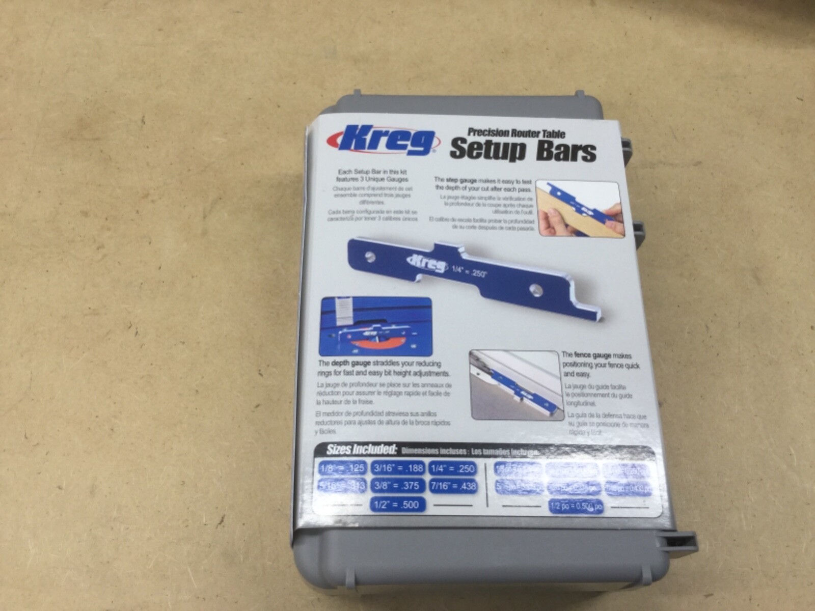 Kreg Bundle PRS3400,PRS3050,KBC3. Router set up bars, insert rings & Bench Clamp