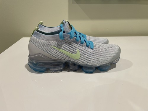 Pre-owned Nike Women's Air Vapormax Flyknit 3 Pure Platinum Volt Dc2051-001 Size 7 In Pure Platinum/barely Volt