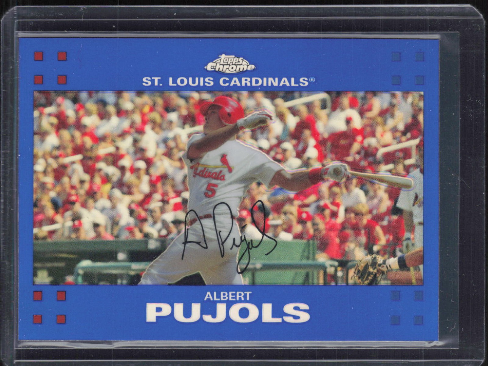 2007 Topps Chrome Blue Refractor #63 Albert Pujols