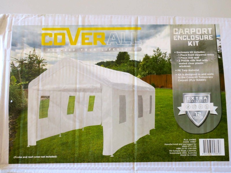 Temp Carport Fill Ins 2 Side Walls Back Boxed Other