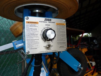 Used Jugs Football Machine, Field General, Passing, Punting, Throwing, Works.