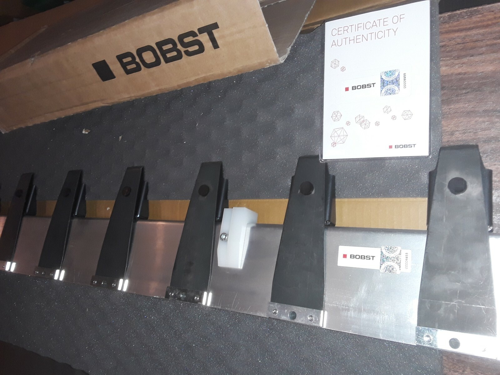 8 New BOBST Gripper Bars for Flatbed Die Cutting Press SPO 203-A   BSA02910000PE