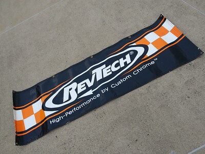 Vintage RevTech High Performance by Custom Chrome Vinyl Banner Poster 72'' x 25''