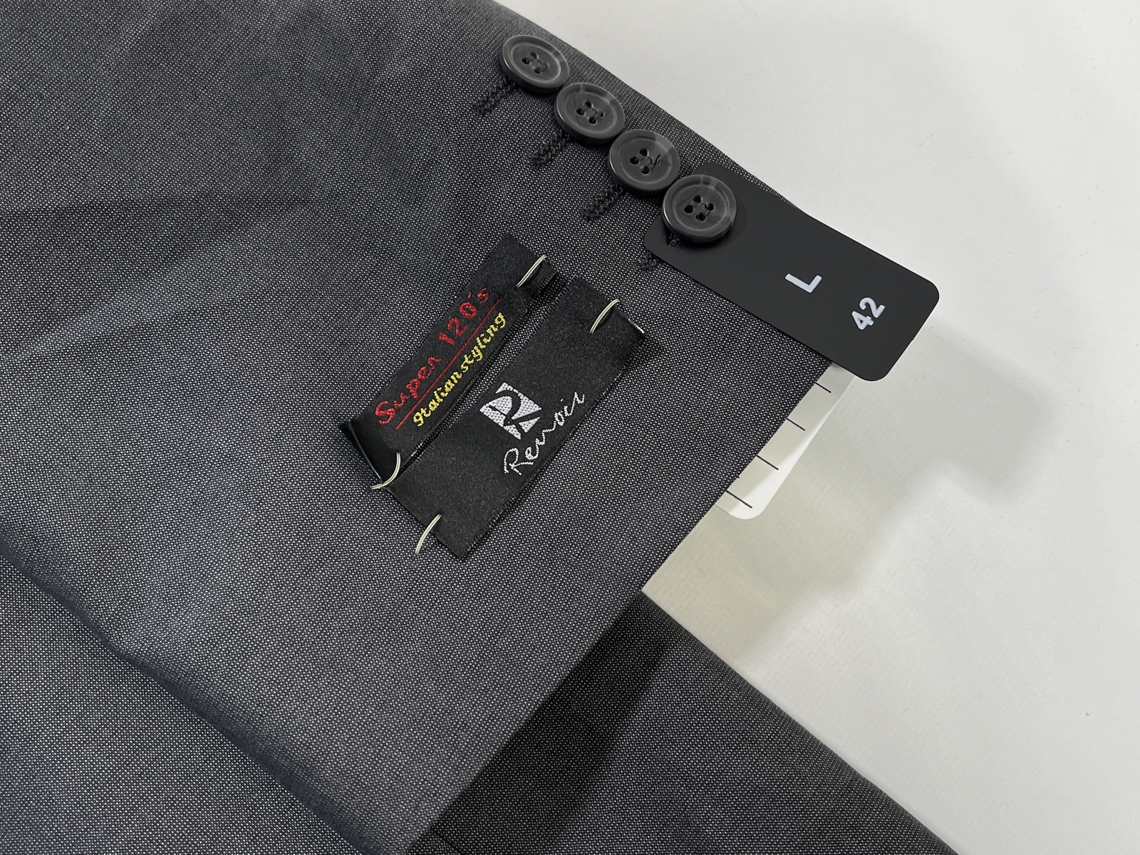 Mens Renoir Gray Classic Fit Sport Coat Size 42L NEW - Picture 2 of 6