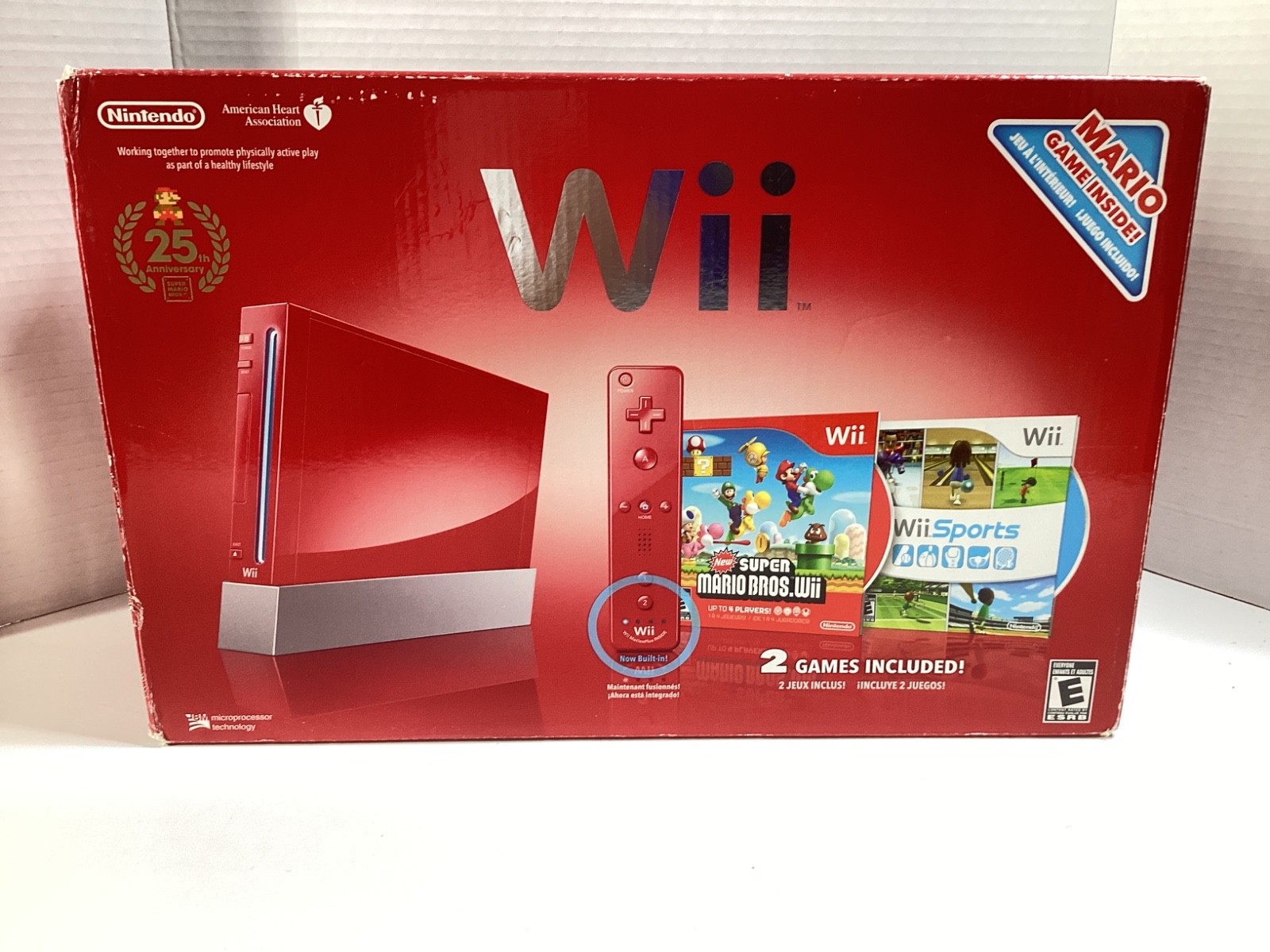Nintendo Wii 箱あり NINTENDO Wii Console In Box with Mario Kart + Wheel BUNDLE