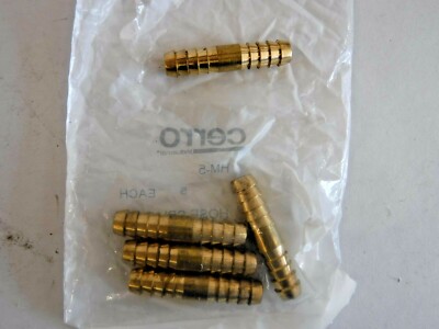 6AFK9 Hose Mender, 5/16 In Barb, Brass 5PK (E)