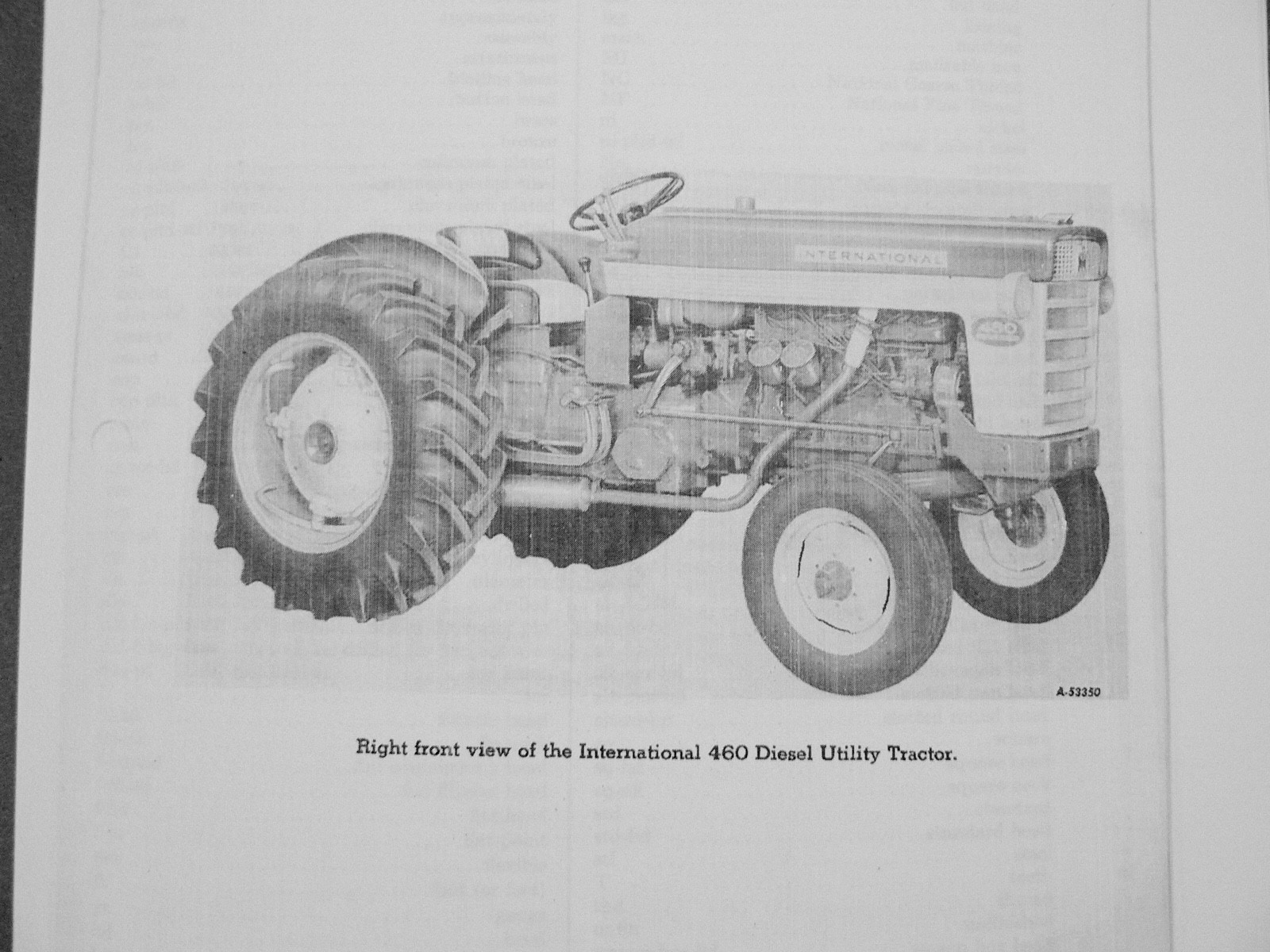 Service Parts Catalog International Harvester Farmall TC-75 460 Tractors