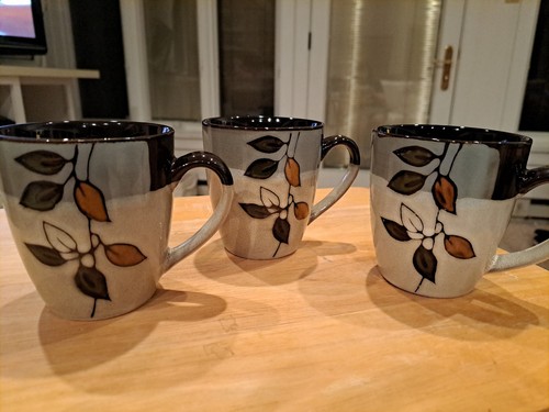 Of 3 Tea Coffee Cup Mugs Size 4" 12oz