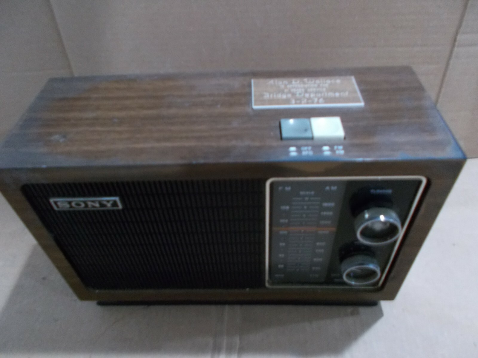 VINTAGE SONY MODEL TFM-9430W 2 BAND RADIO | eBay