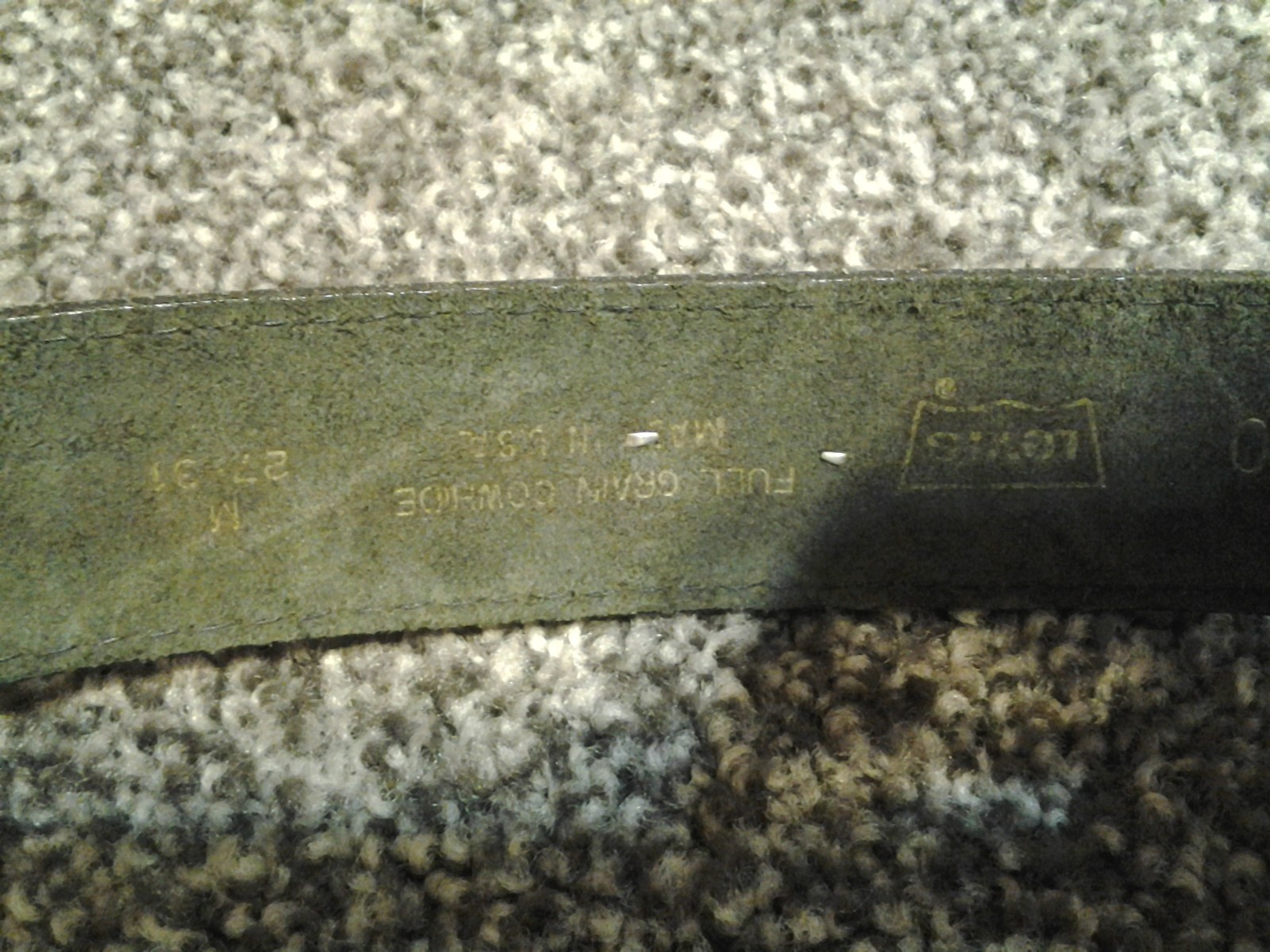 Vtg LEVI'S Black Leather Western Belt Silver Thunderbird Snake Skull M 27-31