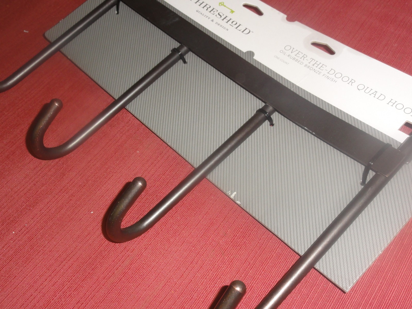 Threshold Smooth Quad Over-the-Door Hook - Oil Rubbed Bronze