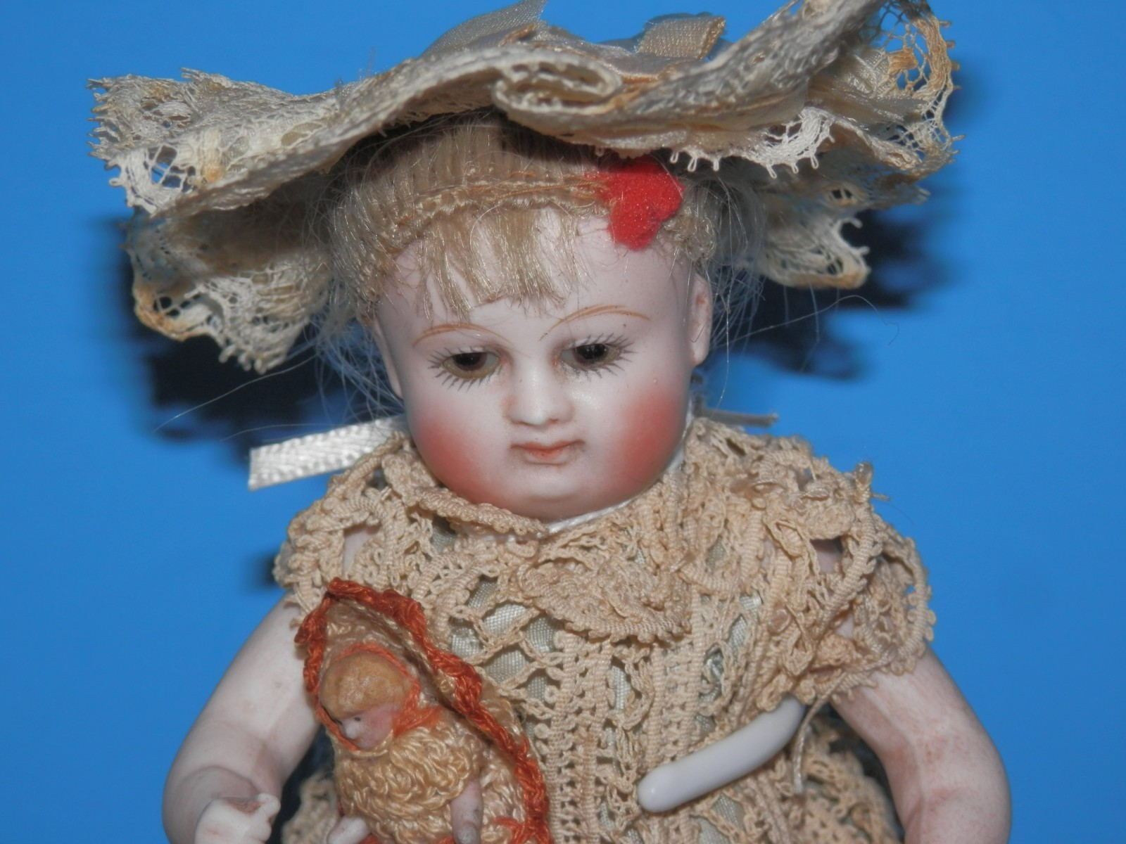 Adorable Early  Pouty Face All Bisque 5 1/4