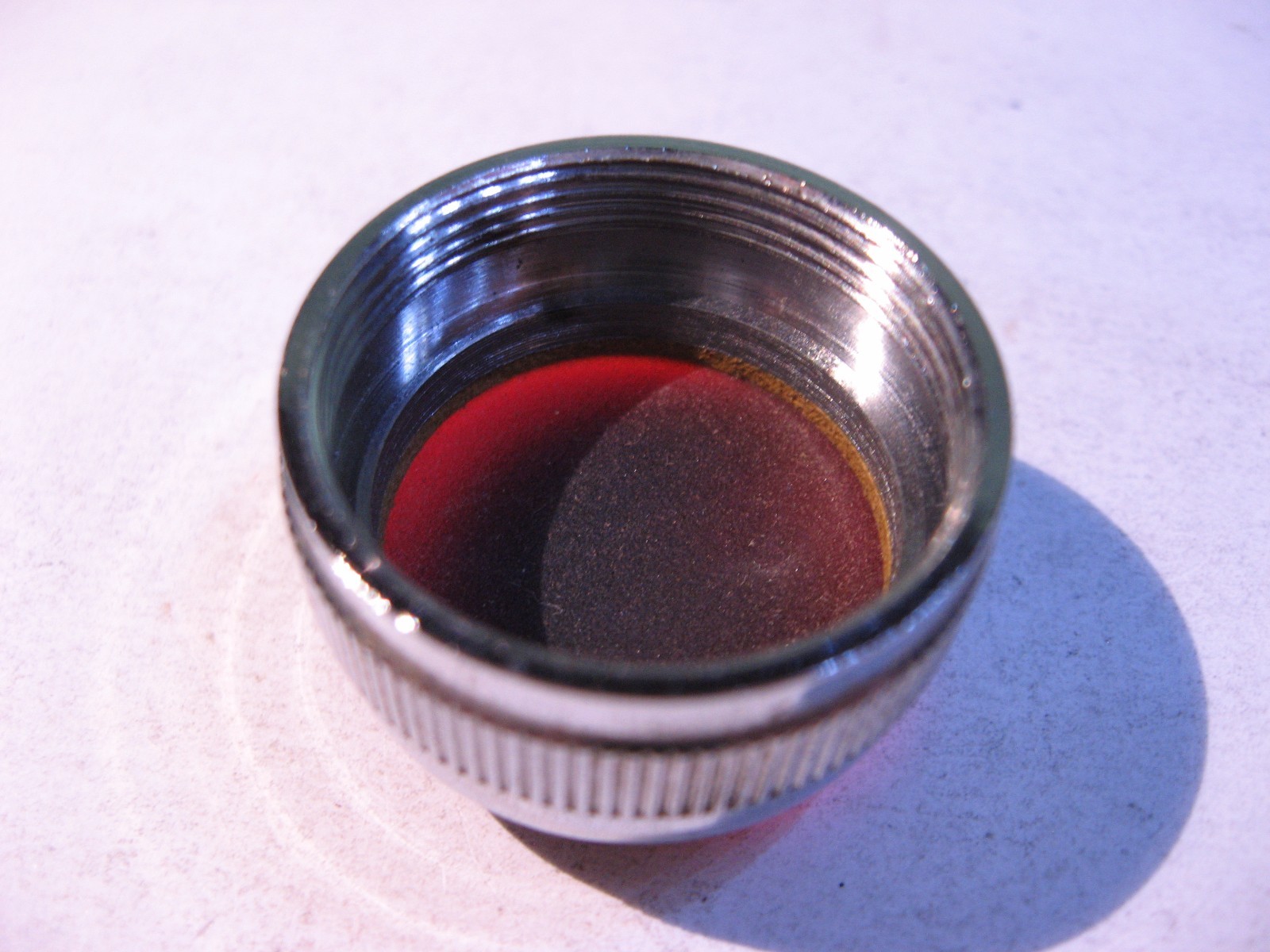 Pilot Lamp Panel Light Indicator Red Glass Lens 1-in Dia. - Used Qty 1