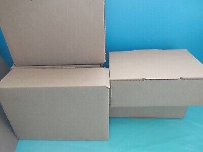 50 9x6x3 Boxes Shipping Packing Cardboard Corrugated Reusable Tapeless Easy Fold