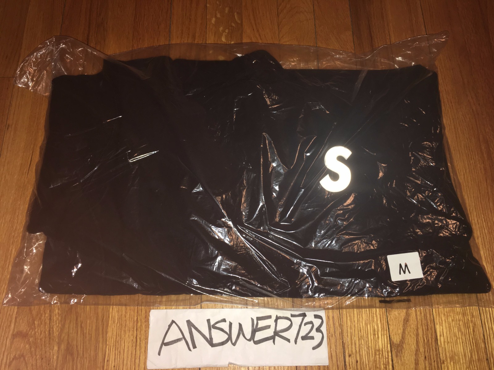 Pre-owned Tnf Supreme Reflective S Logo Hooded Sweatshirt Black M Box Logo Araki 3m Arabic