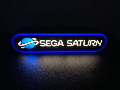 Sega Saturn 3d Printed Led Sign