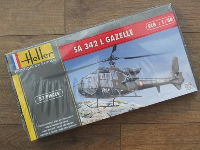 Heller 80486 SA 342 L Gazelle Helicopter 1/50 Scale Plastic Model Kit