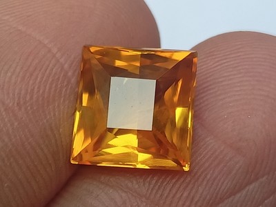 7.97 Ct Natural Yellow Sapphire Certified Jewelry Square Cut Loose Gemstone m520