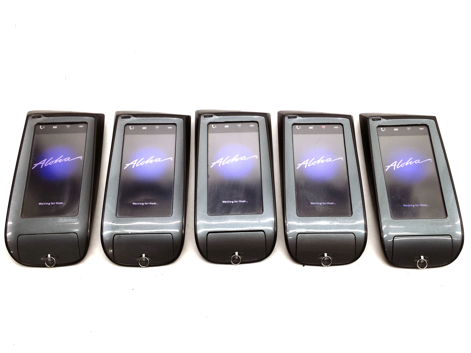 LOT 5 NCR ORDERMAN SOL+ MSR POS PORTABLE HANDTERMNAL+CHARGERS+BLUETOOTH PRINTER