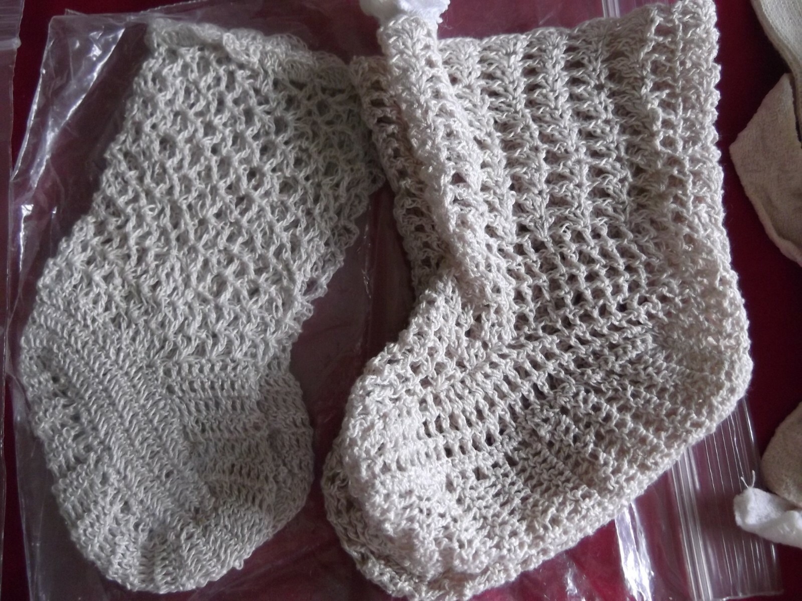 LOT OF VARIOUS DOLL SOCKS SLIPS & DOLL DRESS