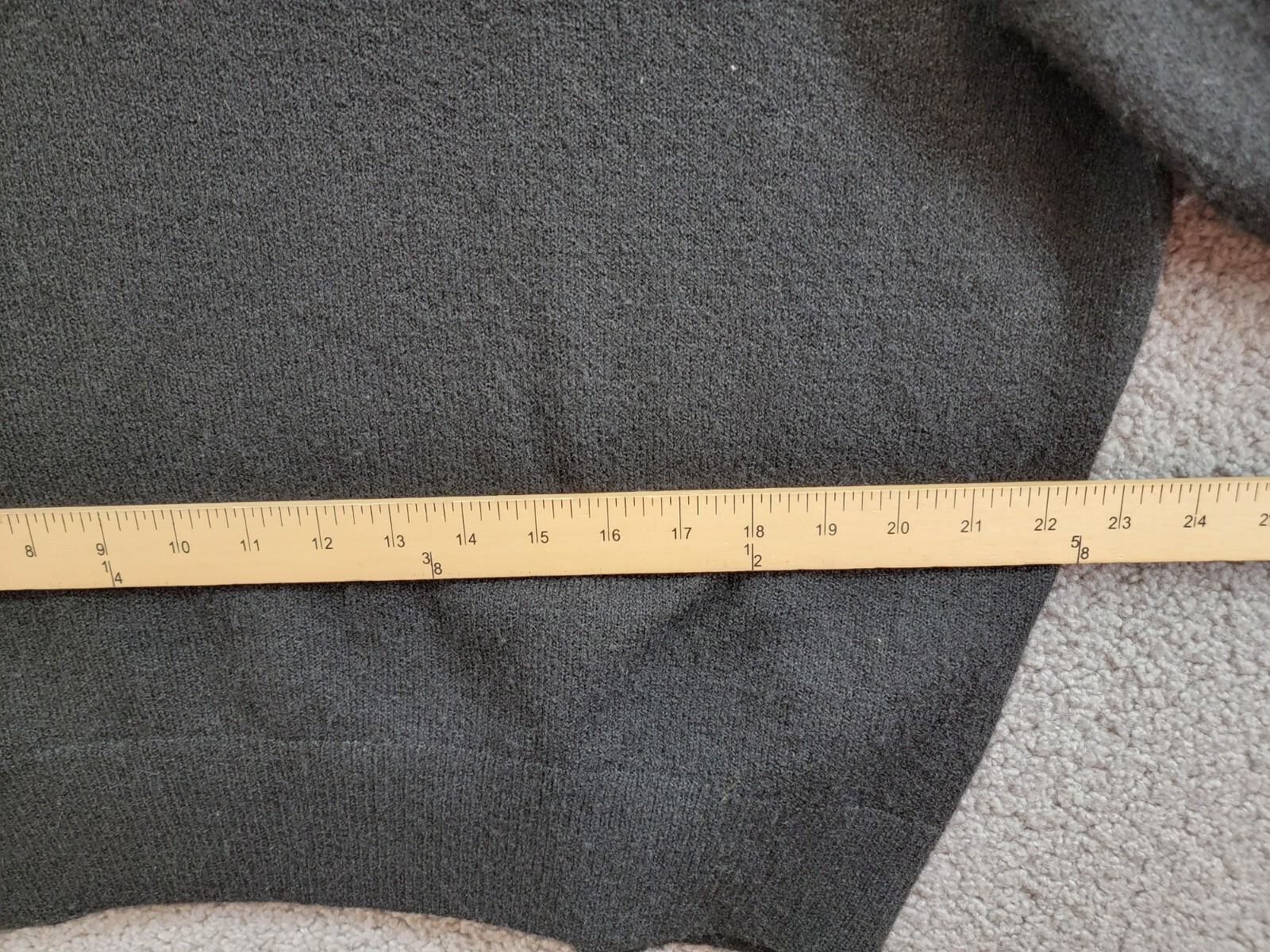 Karen Kane Ribbed Trim Mock Turtleneck Sweater Women's M Black Solid Pullover - Picture 7 of 18