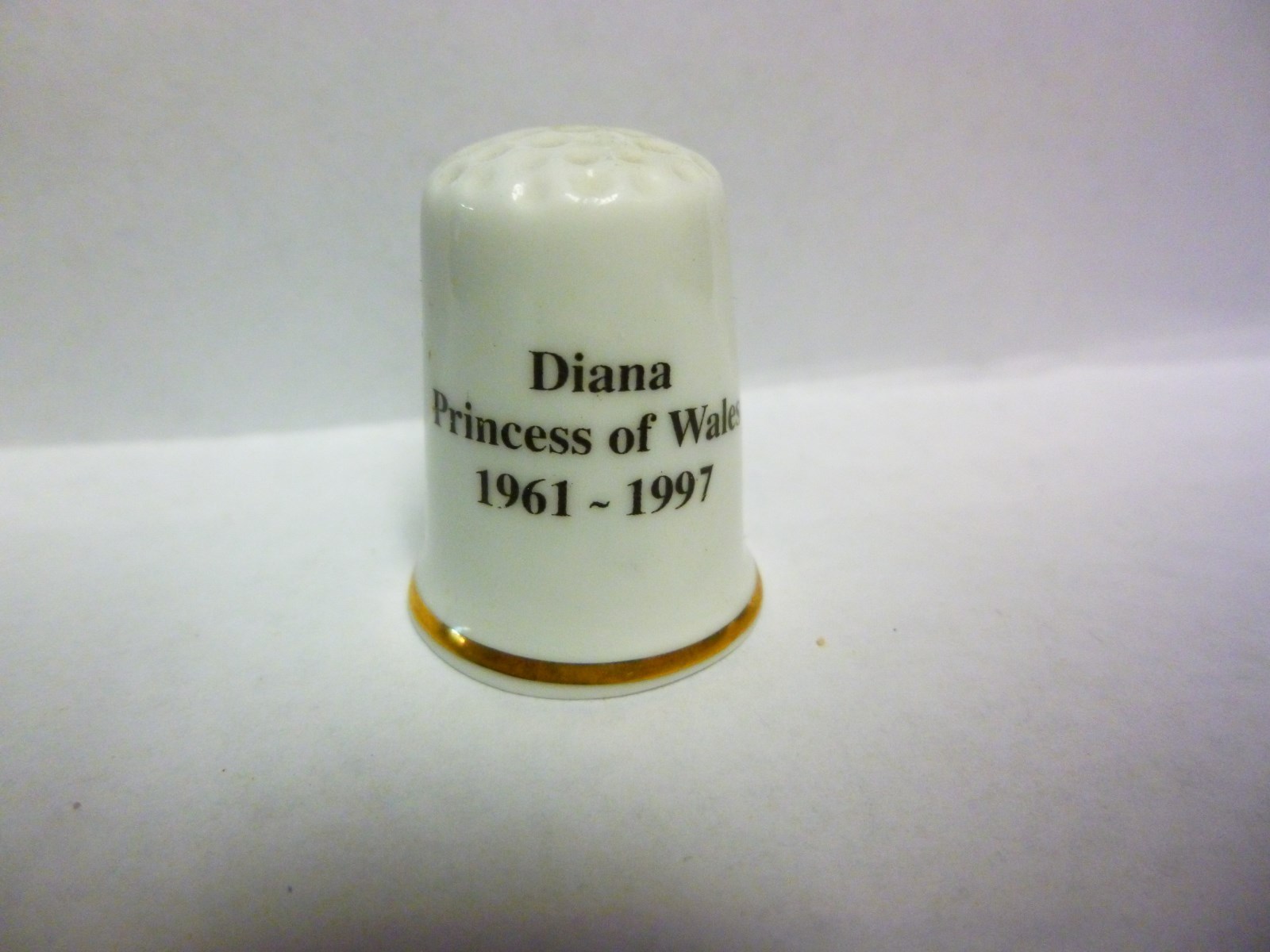 Thimble - Princess Diana by Birchcroft Bone China - Great Brittain